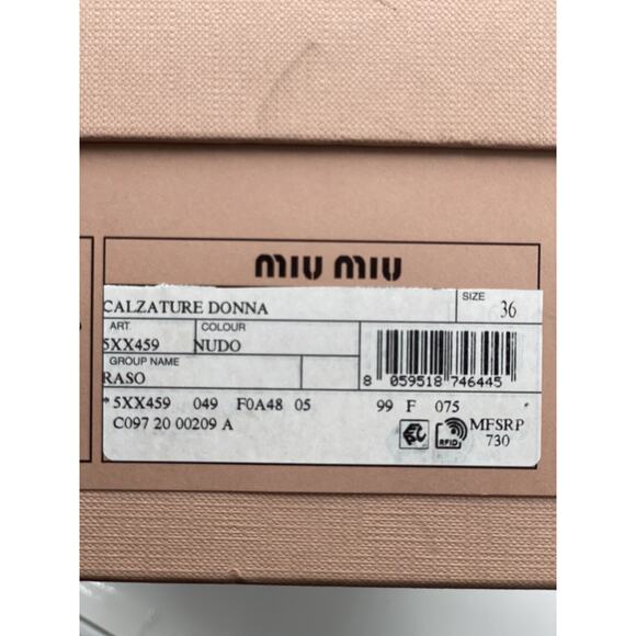 Miu Miu Nude Satin Slides sz. 36 eu (6 us) - Picture 6 of 6